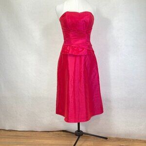 Mori Lee  2 Piece Dress Strapless Dress Bold Barbie Coquette Y2K Prom Formal 10